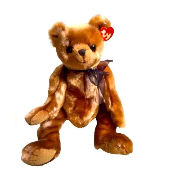 Vintage New TY Classic YESTERBEAR Teddy Bear BROWN 1999 NOS Original Tags 19”